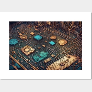 Computer Circuits Posters and Art